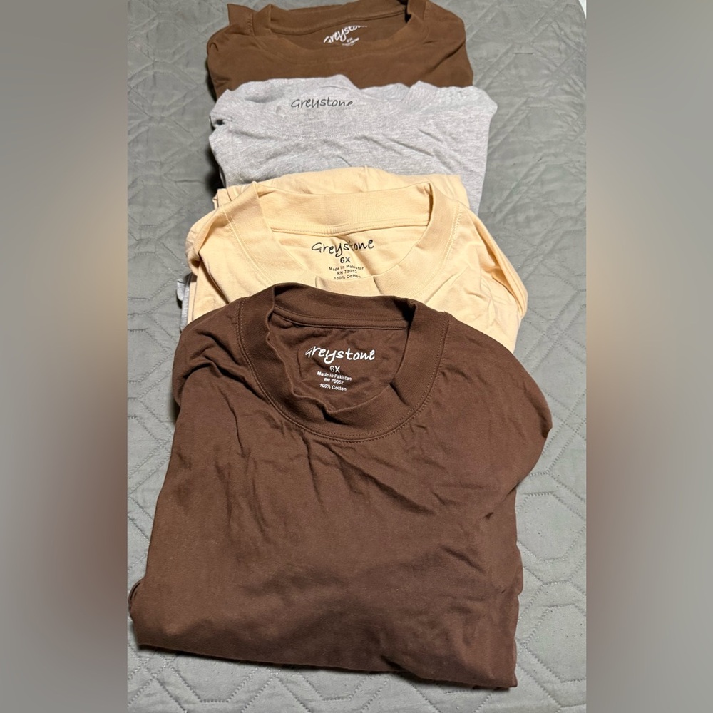 Greystone T-Shirt Bundle - Brown, Cream, Gray